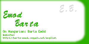 emod barta business card